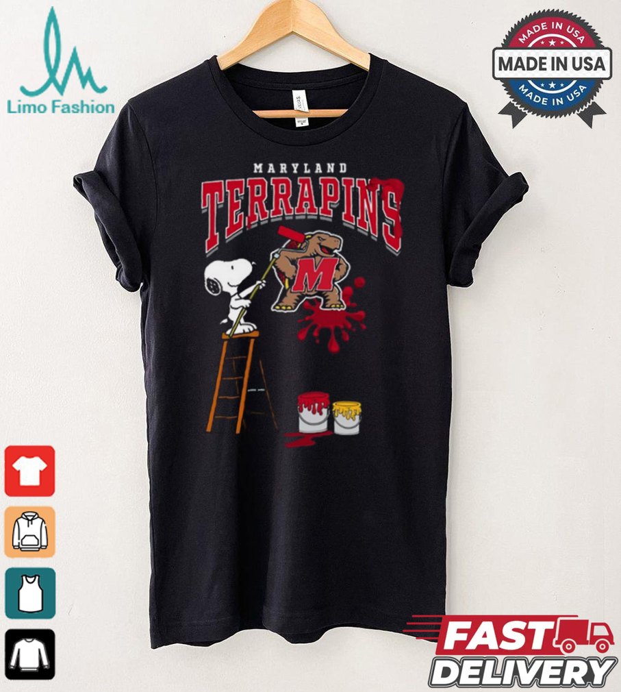 Maryland Terrapins Snoopy Painting Shirt Maryland Terrapins Snoopy Painting Shirt