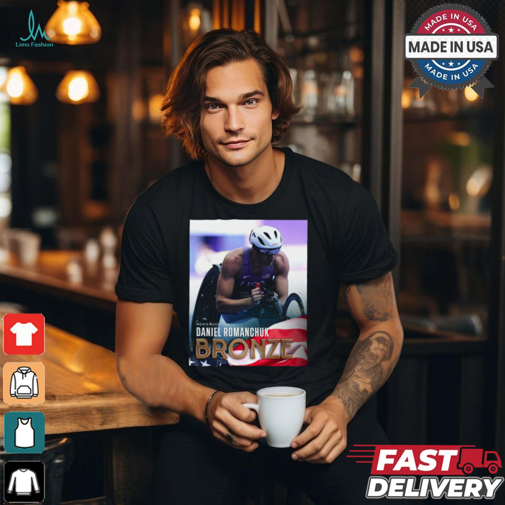 Men’s 400 T54 Daniel Romanchuk Bronze Medal Paris Paralympics 2024 Poster t shirt Men’s 400 T54 Daniel Romanchuk Bronze Medal Paris Paralympics 2024 Poster t shirt