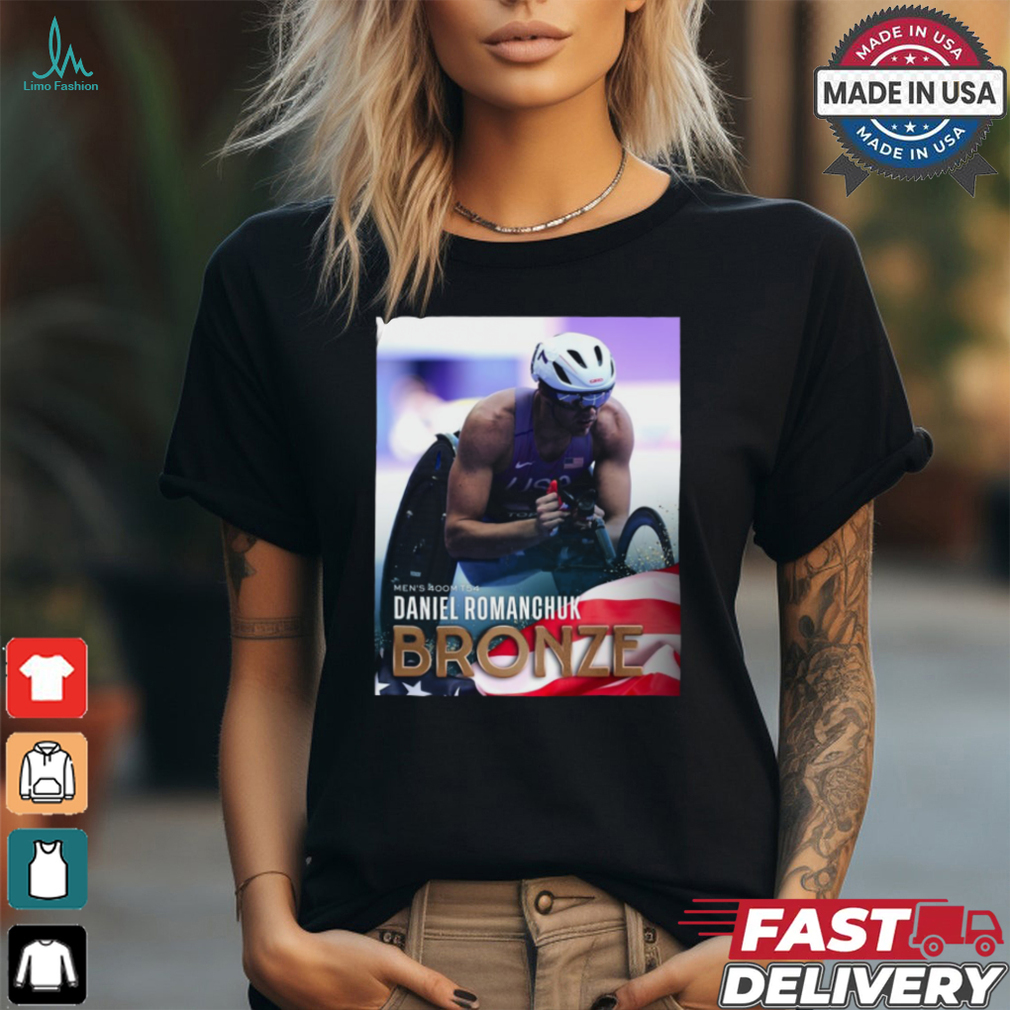 Men’s 400 T54 Daniel Romanchuk Bronze Medal Paris Paralympics 2024 Poster t shirt Men’s 400 T54 Daniel Romanchuk Bronze Medal Paris Paralympics 2024 Poster t shirt