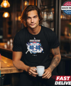 Men's Shohei Ohtani Black Los Angeles Dodgers 40 40 Club T Shirt