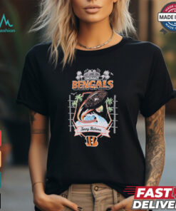 Men’s Tommy Bahama Black Cincinnati Bengals Tidal Kickoff Camp Shirt