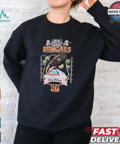 Men’s Tommy Bahama Black Cincinnati Bengals Tidal Kickoff Camp Shirt