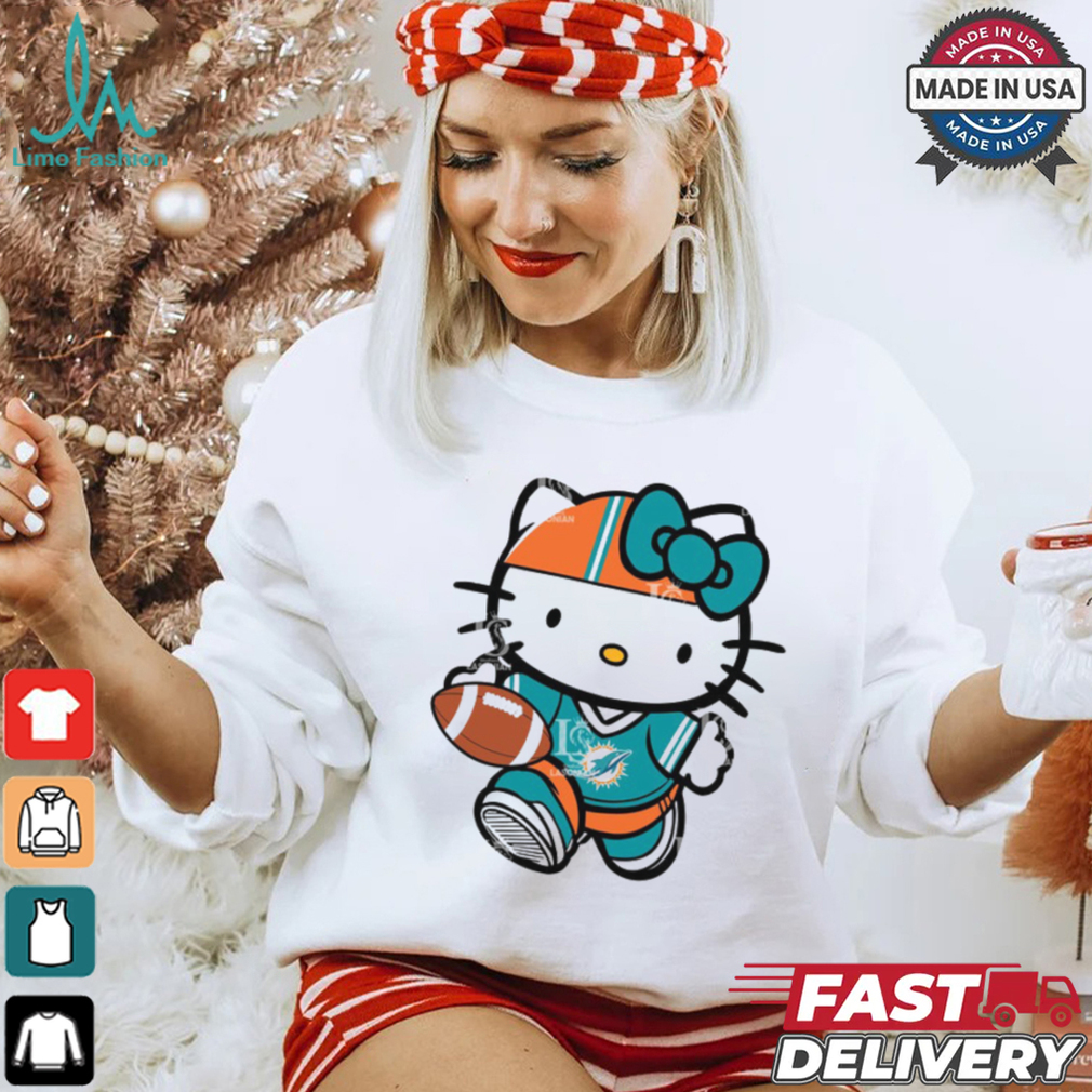Miami Dolphins Cute Hello Kitty Football shirt Miami Dolphins Cute Hello Kitty Football shirt
