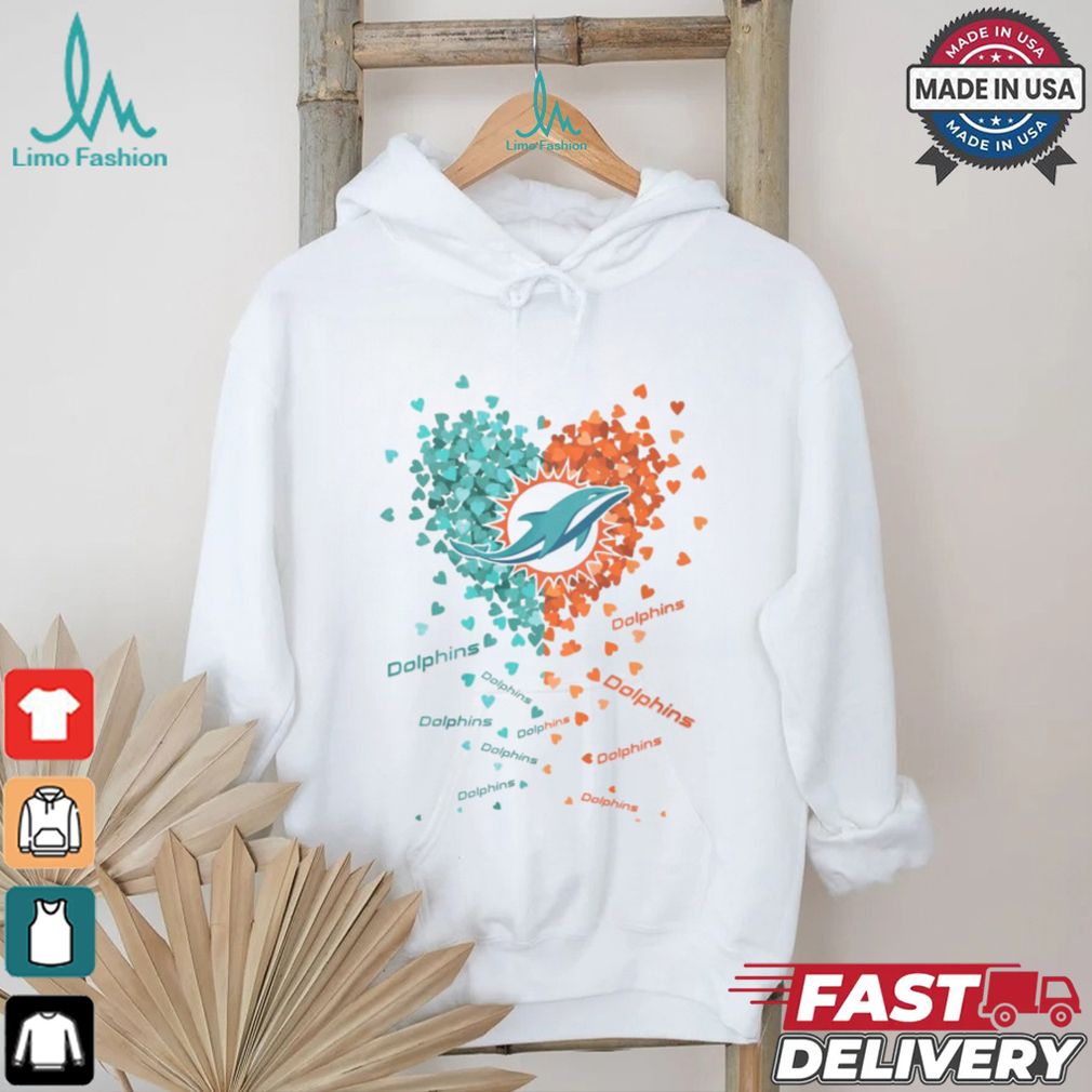Miami Dolphins Heart Shirt Miami Dolphins Heart Shirt