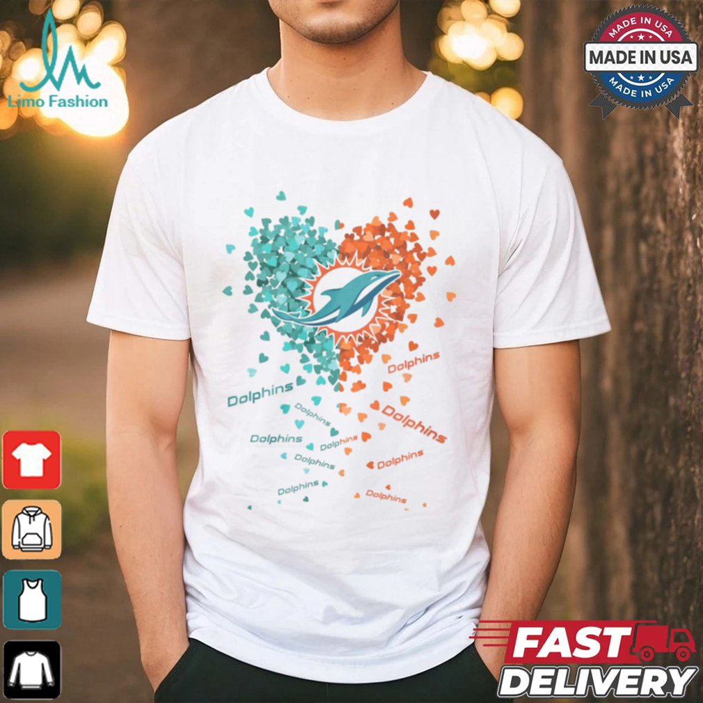 Miami Dolphins Heart Shirt Miami Dolphins Heart Shirt