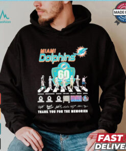 Miami Dolphins Teams Abbey Road Signature Thank You For The Memories Shirt