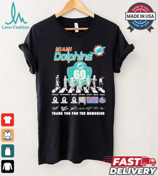 Miami Dolphins Teams Abbey Road Signature Thank You For The Memories Shirt