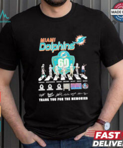 Miami Dolphins Teams Abbey Road Signature Thank You For The Memories Shirt