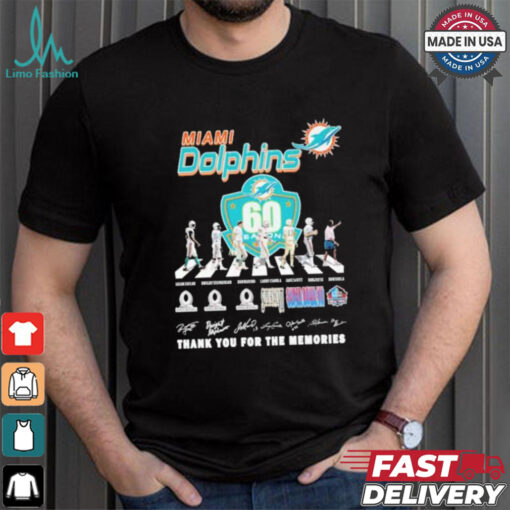 Miami Dolphins Teams Abbey Road Signature Thank You For The Memories Shirt