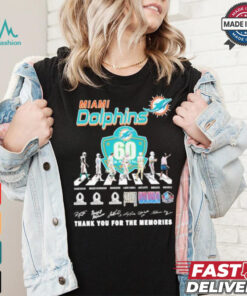 Miami Dolphins Teams Abbey Road Signature Thank You For The Memories Shirt
