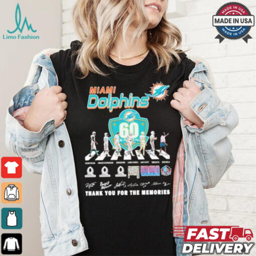 Miami Dolphins Teams Abbey Road Signature Thank You For The Memories Shirt