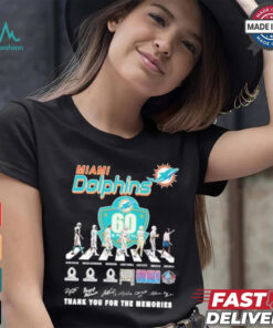 Miami Dolphins Teams Abbey Road Signature Thank You For The Memories Shirt