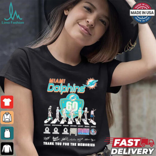 Miami Dolphins Teams Abbey Road Signature Thank You For The Memories Shirt