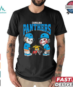 Michael Myers And Billy The Puppet X Carolina Panthers Pee On NFL Teams Halloween Shirt, hoodie, sweater, long sleeve and tank top Michael Myers And Billy The Puppet X Carolina Panthers Pee On NFL Teams Halloween Shirt