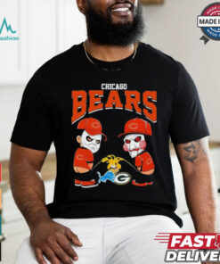 Michael Myers And Billy The Puppet X Chicago Bears Pee On NFL Teams Halloween Shirt, hoodie, sweater, long sleeve and tank top Michael Myers And Billy The Puppet X Chicago Bears Pee On NFL Teams Halloween Shirt