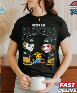 Michael Myers And Billy The Puppet X Green Bay Packers Pee On NFL Teams Halloween Shirt