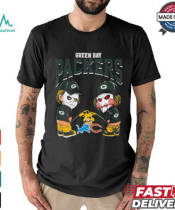 Michael Myers And Billy The Puppet X Green Bay Packers Pee On NFL Teams Halloween Shirt, hoodie, sweater, long sleeve and tank top Michael Myers And Billy The Puppet X Green Bay Packers Pee On NFL Teams Halloween Shirt