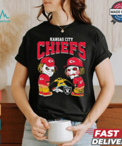 Michael Myers And Billy The Puppet X Kansas City Chiefs Pee On NFL Teams Halloween Shirt
