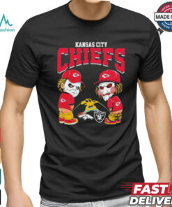 Michael Myers And Billy The Puppet X Kansas City Chiefs Pee On NFL Teams Halloween Shirt