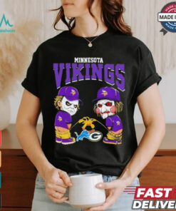 Michael Myers And Billy The Puppet X Minnesota Vikings Pee On NFL Teams Halloween Shirt