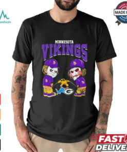 Michael Myers And Billy The Puppet X Minnesota Vikings Pee On NFL Teams Halloween Shirt