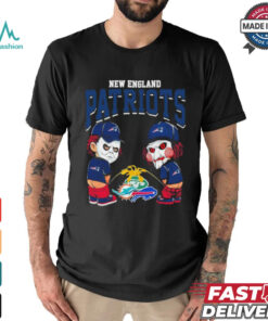 Michael Myers And Billy The Puppet X New England Patriots Pee On NFL Teams Halloween Shirt