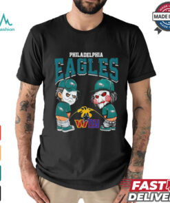 Michael Myers And Billy The Puppet X Philadelphia Eagles Pee On NFL Teams Halloween Shirt