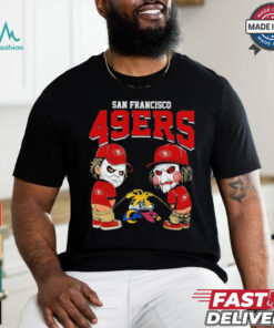 Michael Myers And Billy The Puppet X San Francisco 49ers Pee On NFL Teams Halloween Shirt