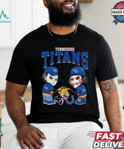 Michael Myers And Billy The Puppet X Tennessee Titans Pee On NFL Teams Halloween Shirt