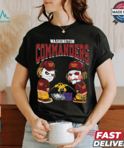 Michael Myers And Billy The Puppet X Washington Commanders Pee On NFL Teams Halloween Shirt