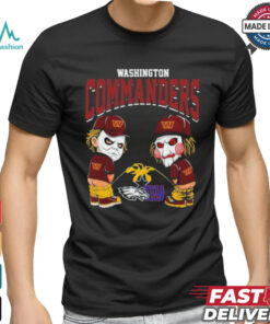 Michael Myers And Billy The Puppet X Washington Commanders Pee On NFL Teams Halloween Shirt, hoodie, sweater, long sleeve and tank top Michael Myers And Billy The Puppet X Washington Commanders Pee On NFL Teams Halloween Shirt