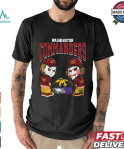 Michael Myers And Billy The Puppet X Washington Commanders Pee On NFL Teams Halloween Shirt, hoodie, sweater, long sleeve and tank top Michael Myers And Billy The Puppet X Washington Commanders Pee On NFL Teams Halloween Shirt