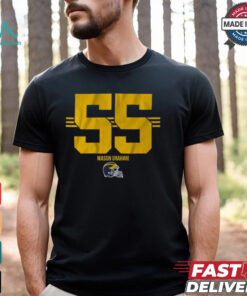 Michigan Football Mason Graham 55 Stripe Shirt
