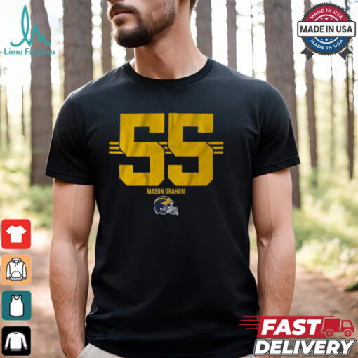 Michigan Football Mason Graham 55 Stripe Shirt