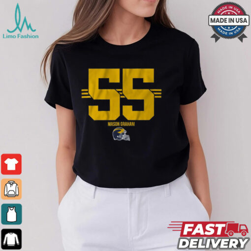 Michigan Football Mason Graham 55 Stripe Shirt
