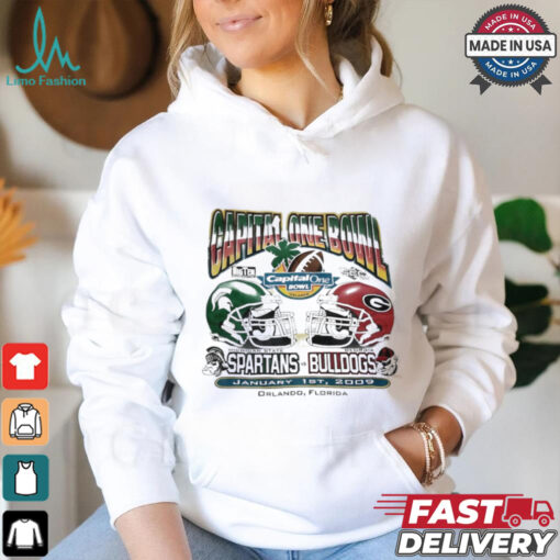 Michigan State Spartans vs Georgia Bulldogs Capital One Bowl 2009 shirt