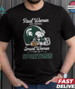 Michigan State Spartans x Snoopy Real Women Love Football Smart Women Helmet 2024 T Shirt