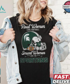 Michigan State Spartans x Snoopy Real Women Love Football Smart Women Helmet 2024 T Shirt