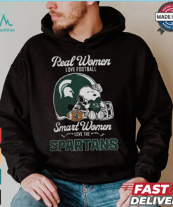 Michigan State Spartans x Snoopy Real Women Love Football Smart Women Helmet 2024 T Shirt