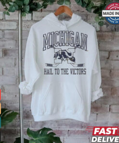 Michigan Wolverines Hail To The Victors Vintage Hockey t shirt