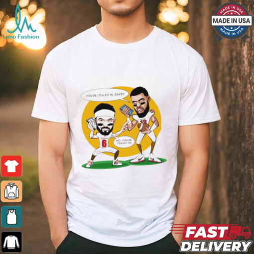 Mike Evans you’re dialed in Baker Mayfield no you’re dialed in Buccaneers shirt
