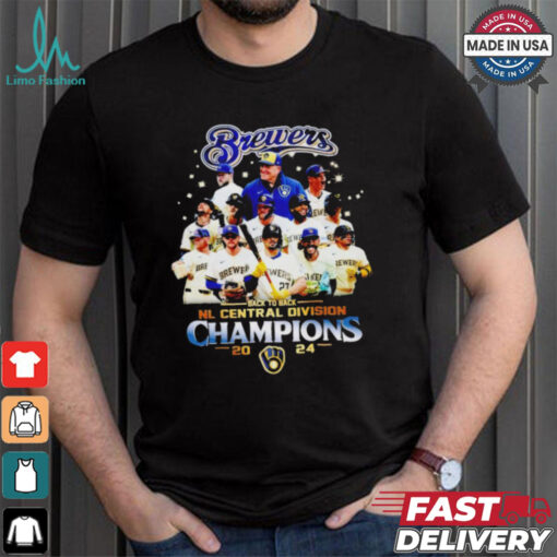 Milwaukee Brewers Back To Back NL Central Division Champions 2024 T Shirt