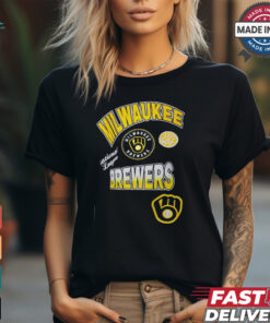 Milwaukee Brewers Pro Standard Navy Turn It Up Dropped Shoulder T Shirt