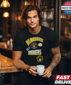 Milwaukee Brewers Pro Standard Navy Turn It Up Dropped Shoulder T Shirt