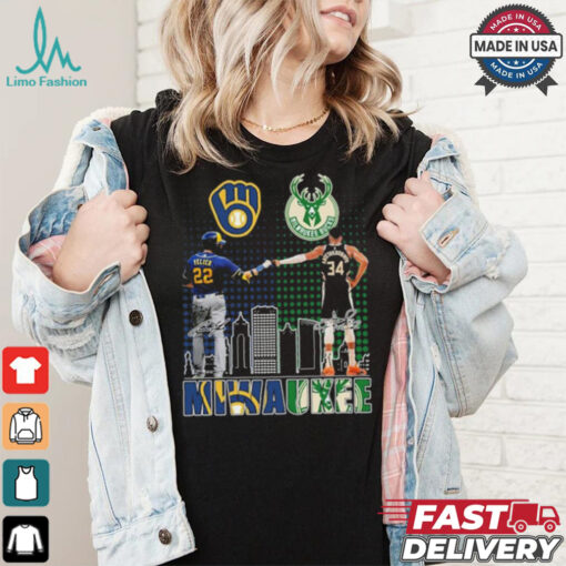 Milwaukee Sports Teams 2024 Yelich And Antetokounmpo Shirt