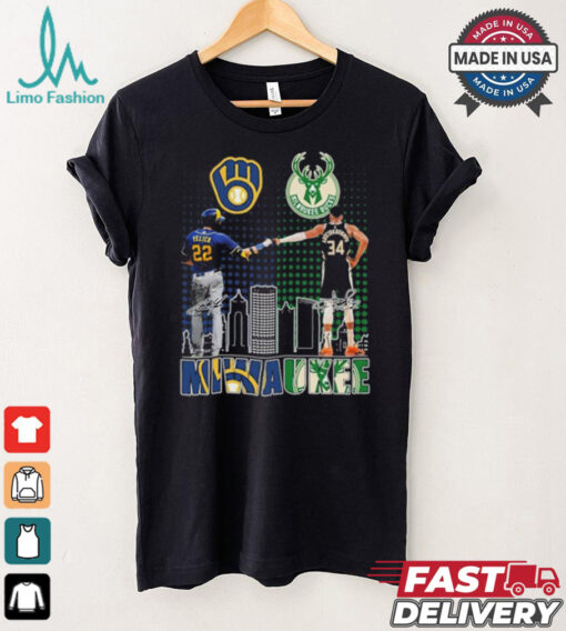 Milwaukee Sports Teams 2024 Yelich And Antetokounmpo Shirt