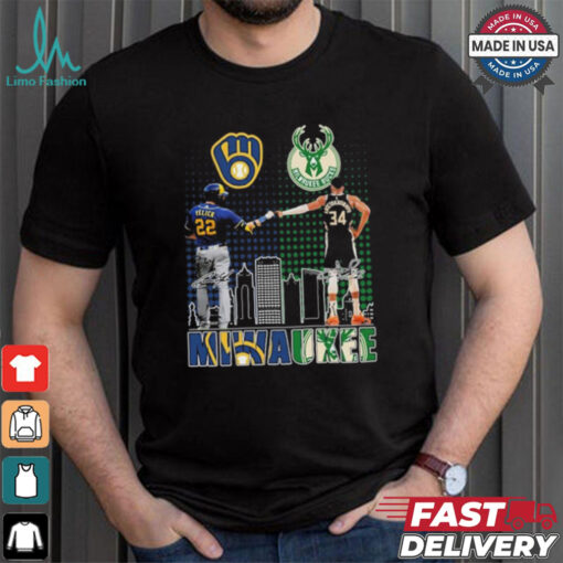 Milwaukee Sports Teams 2024 Yelich And Antetokounmpo Shirt
