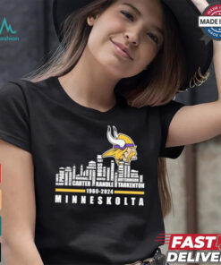 Minneskort Vikings 1960 – 2024 City Shirt, hoodie, sweater, long sleeve and tank top Minneskort Vikings 1960 – 2024 City Shirt