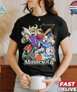 Minnesota Sports Teams Mascots Vintage T shirt