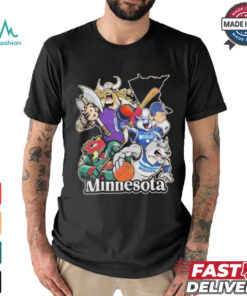 Minnesota Sports Teams Mascots Vintage T shirt